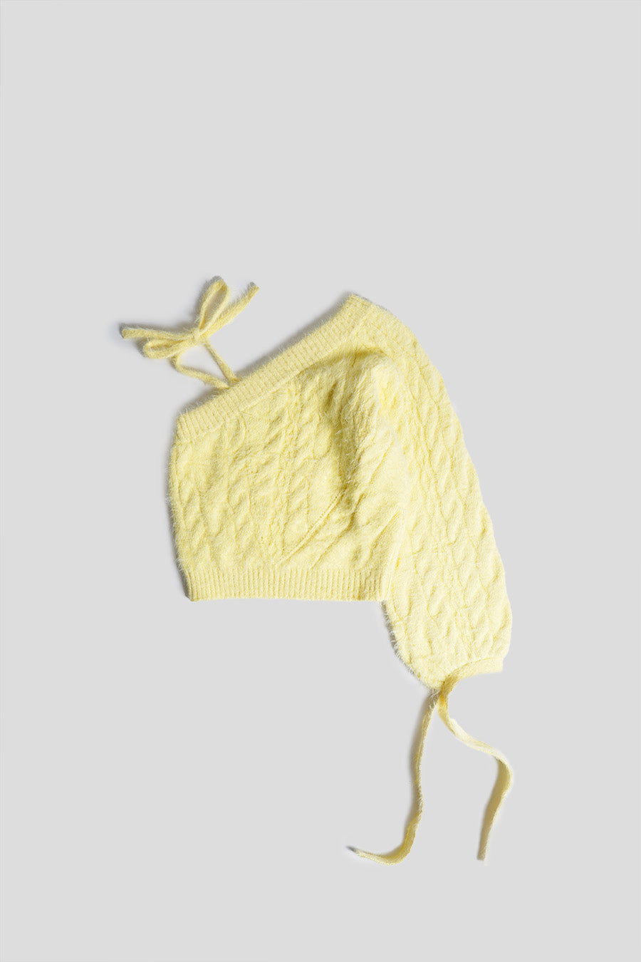 house of sunny - YELLOW ASYMMETRICAL KNITTED JUMPER - LE LABO STORE