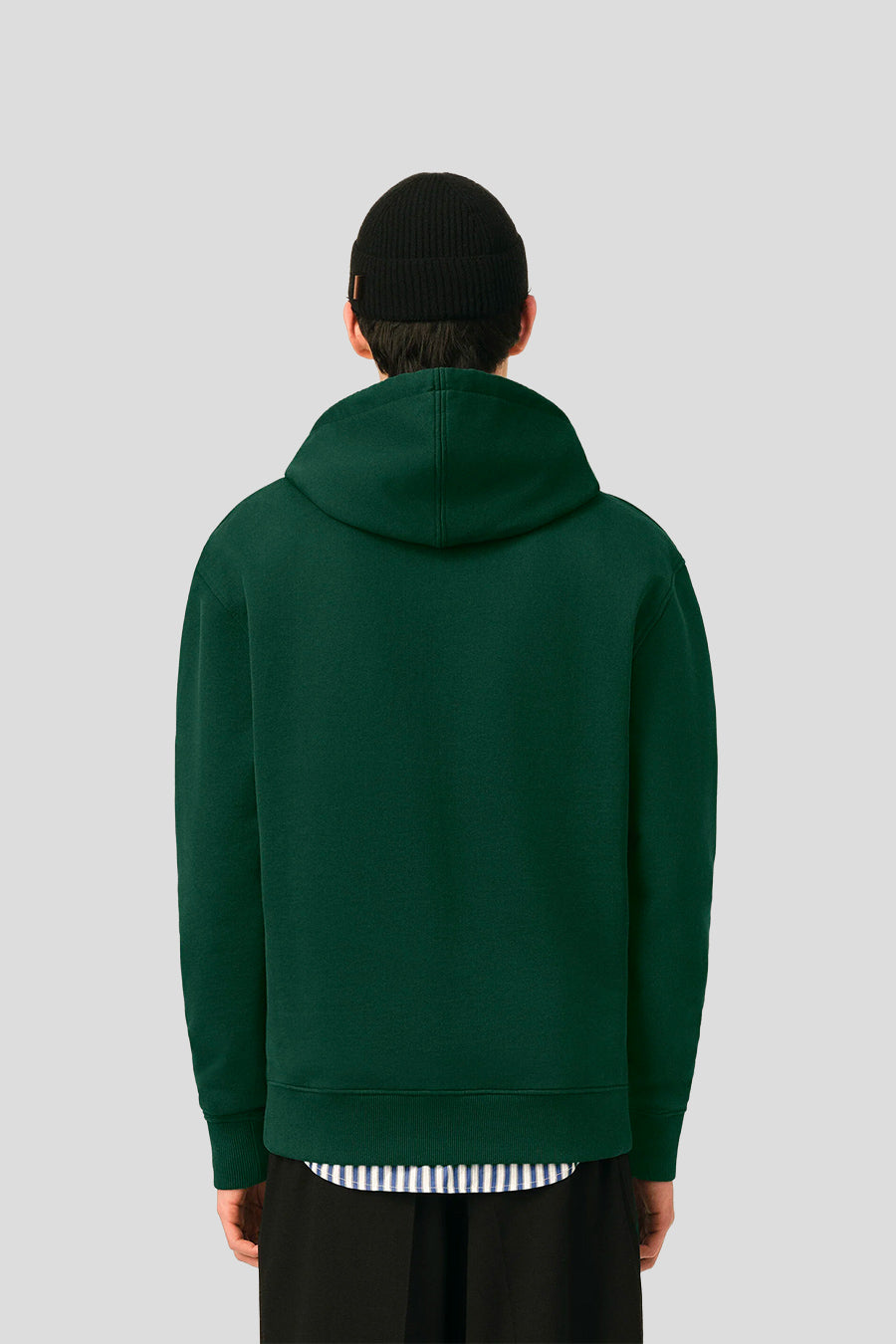AMI PARIS - HOODIE CONTRASTED AMI DE COEUR DARK GREEN - LE LABO STORE