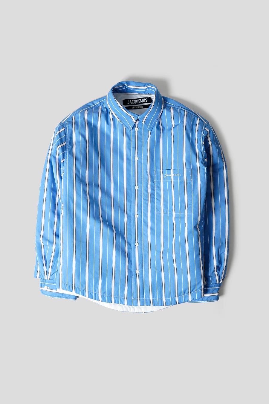 Jacquemus logo-striped shirt - Blue