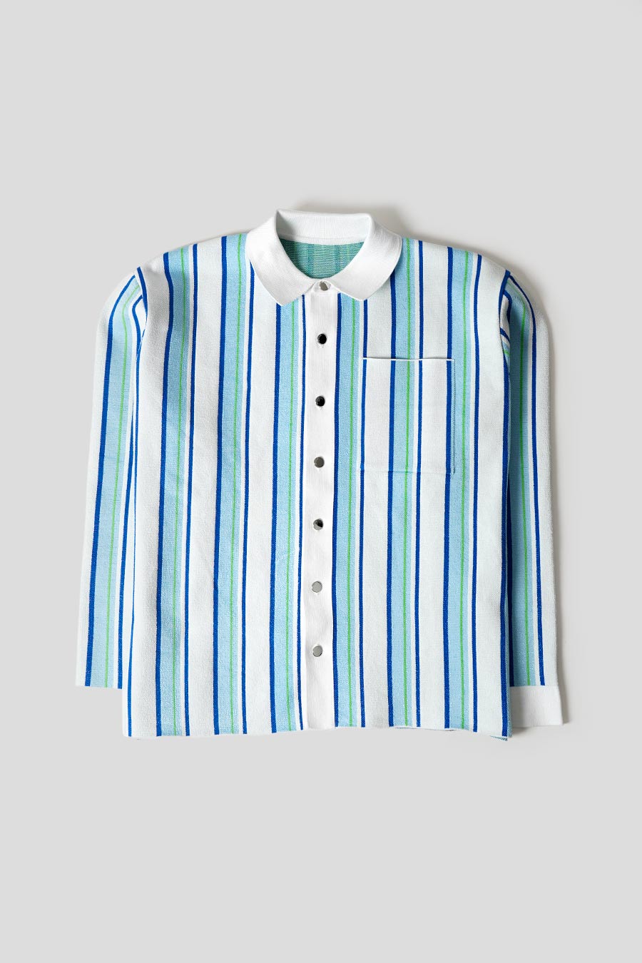 Jacquemus - WHITE AND BLUE POLO SHIRT - LE LABO STORE