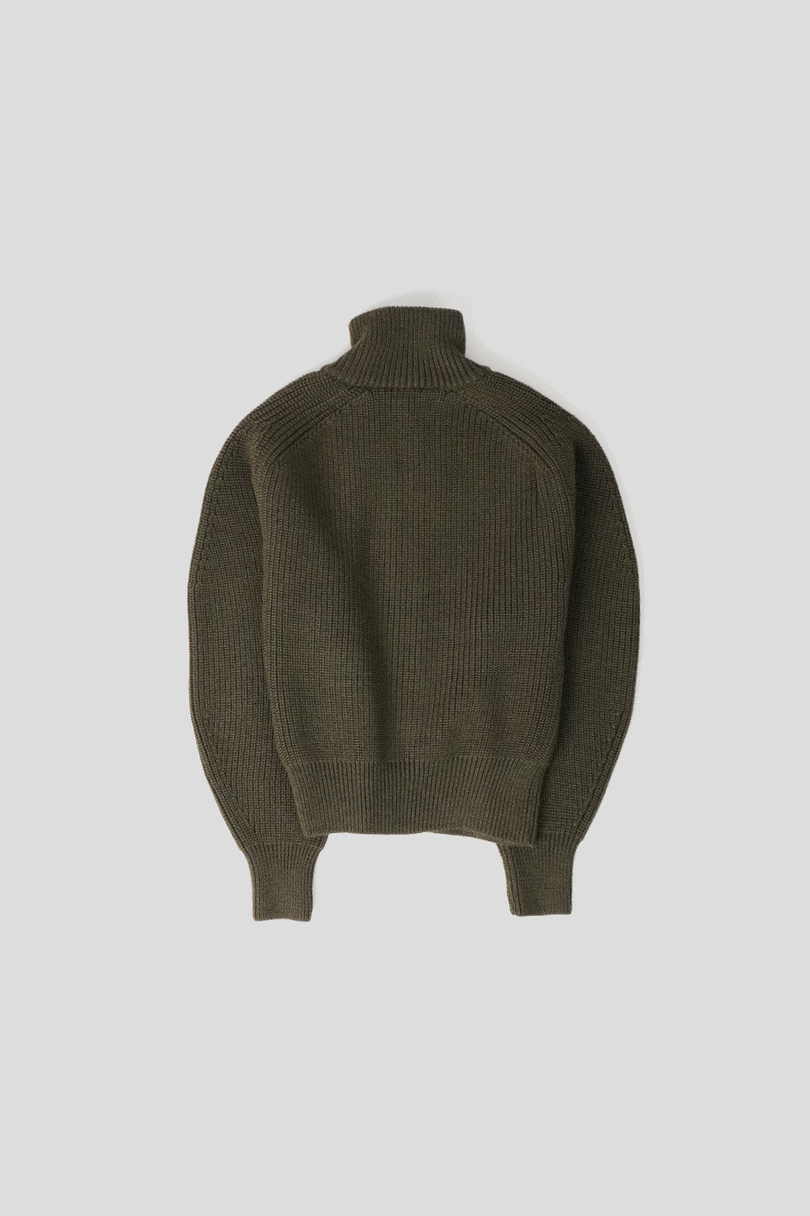Jacquemus - LE CARDIGAN ZIPPÉ MERINO KHAKI FONCÉ - LE LABO STORE
