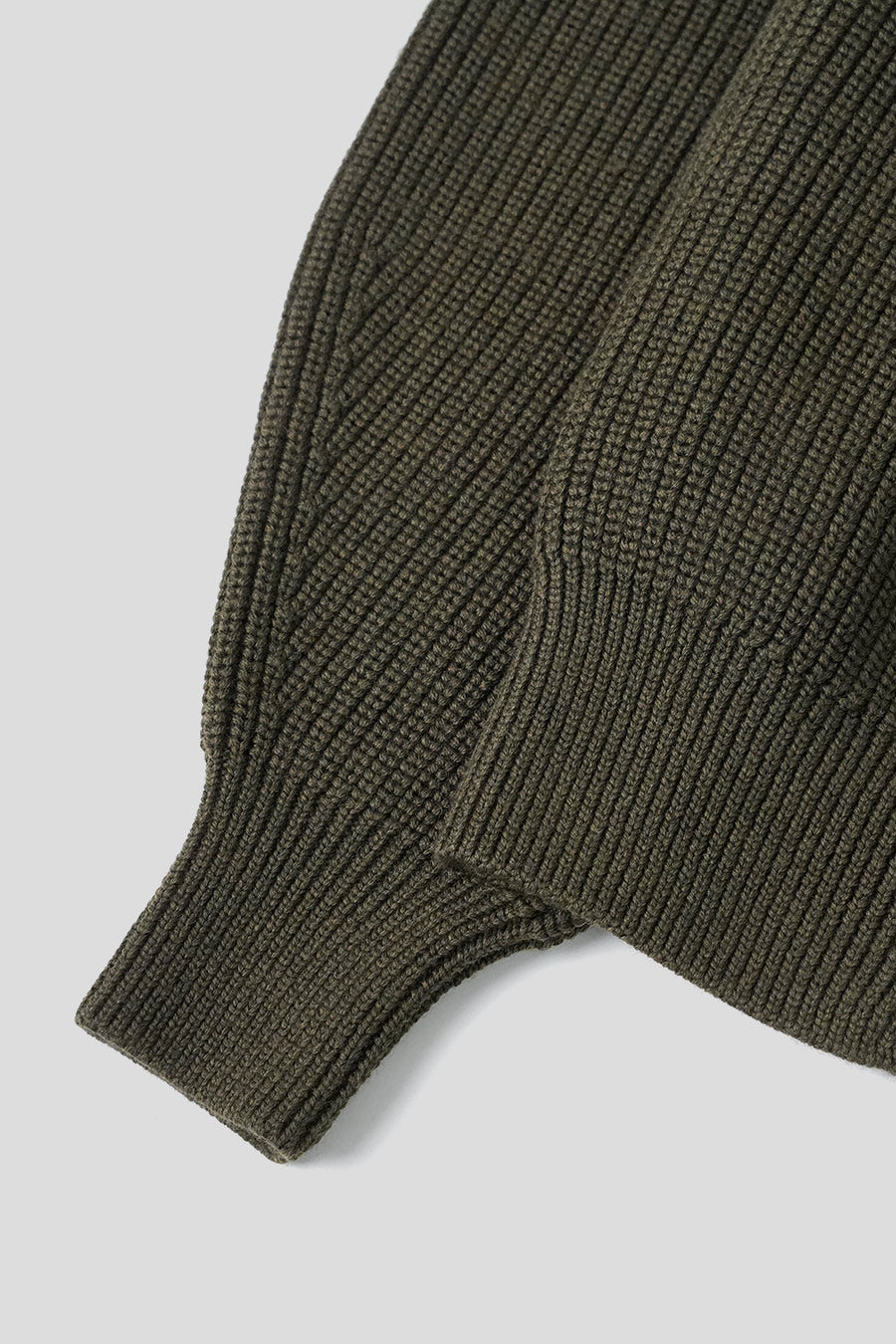 Jacquemus - LE CARDIGAN ZIPPÉ MERINO KHAKI FONCÉ - LE LABO STORE