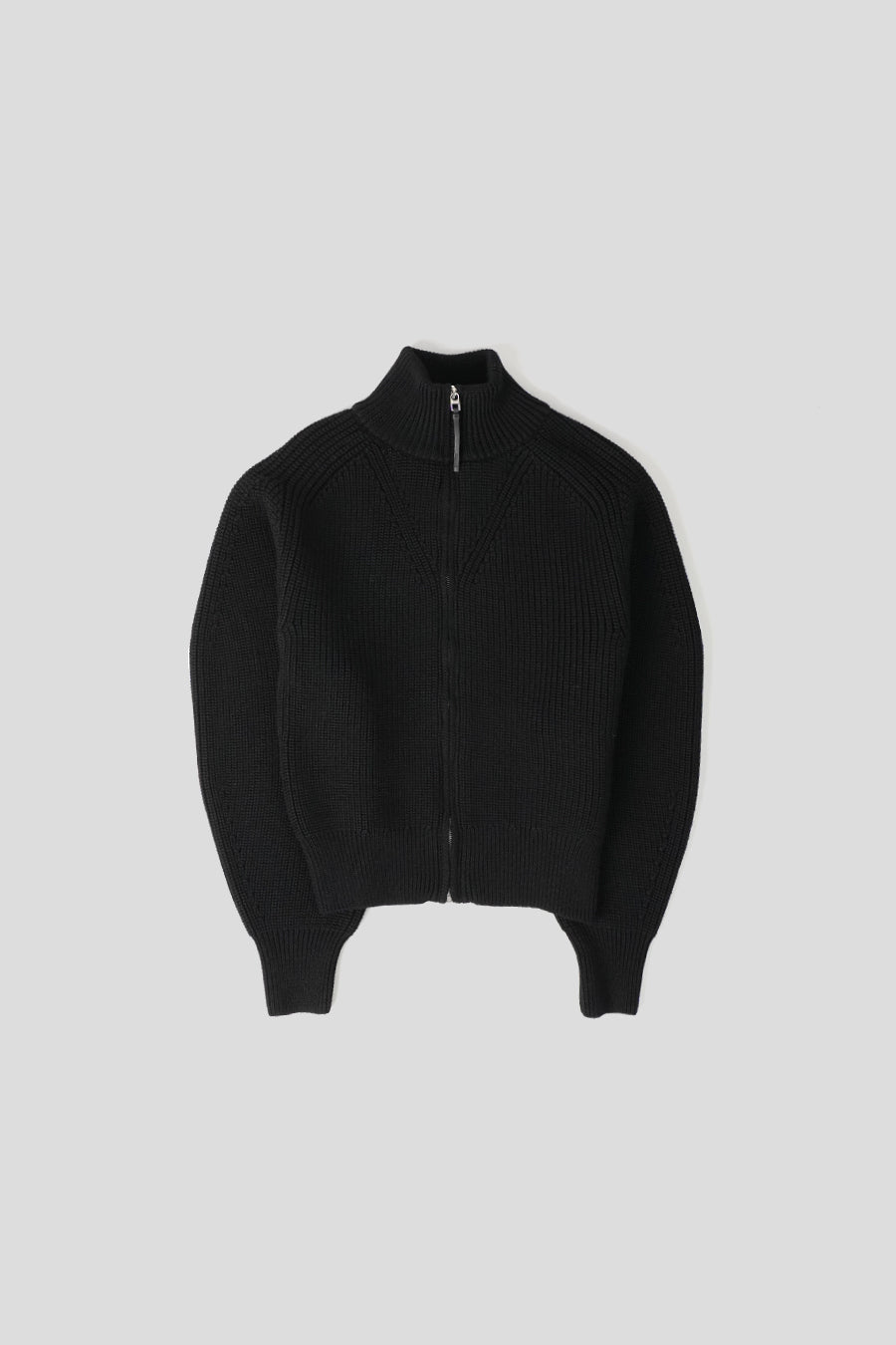 Jacquemus - LE CARDIGAN ZIPPÉ MERINO NOIR - LE LABO STORE