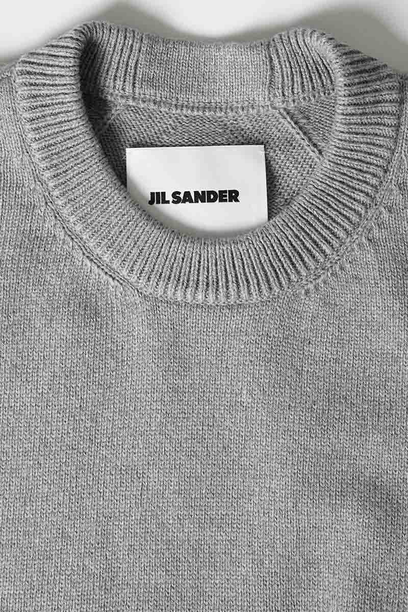 JIL SANDER - GREY SLEEVELESS JUMPER