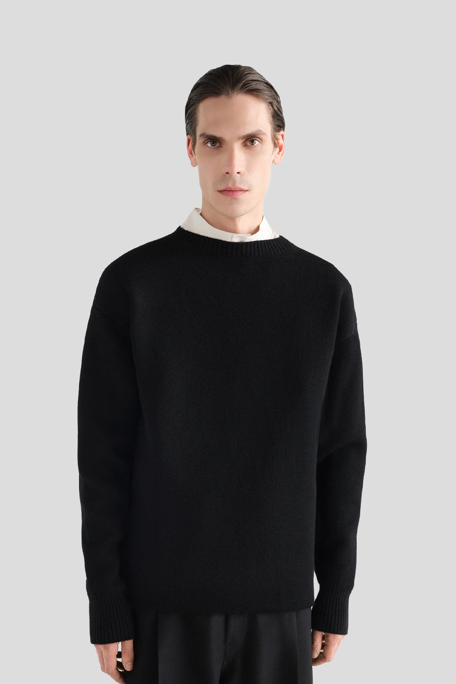 LEMAIRE - SWEATSHIRT BOAT NECK BLACK - LE LABO STORE
