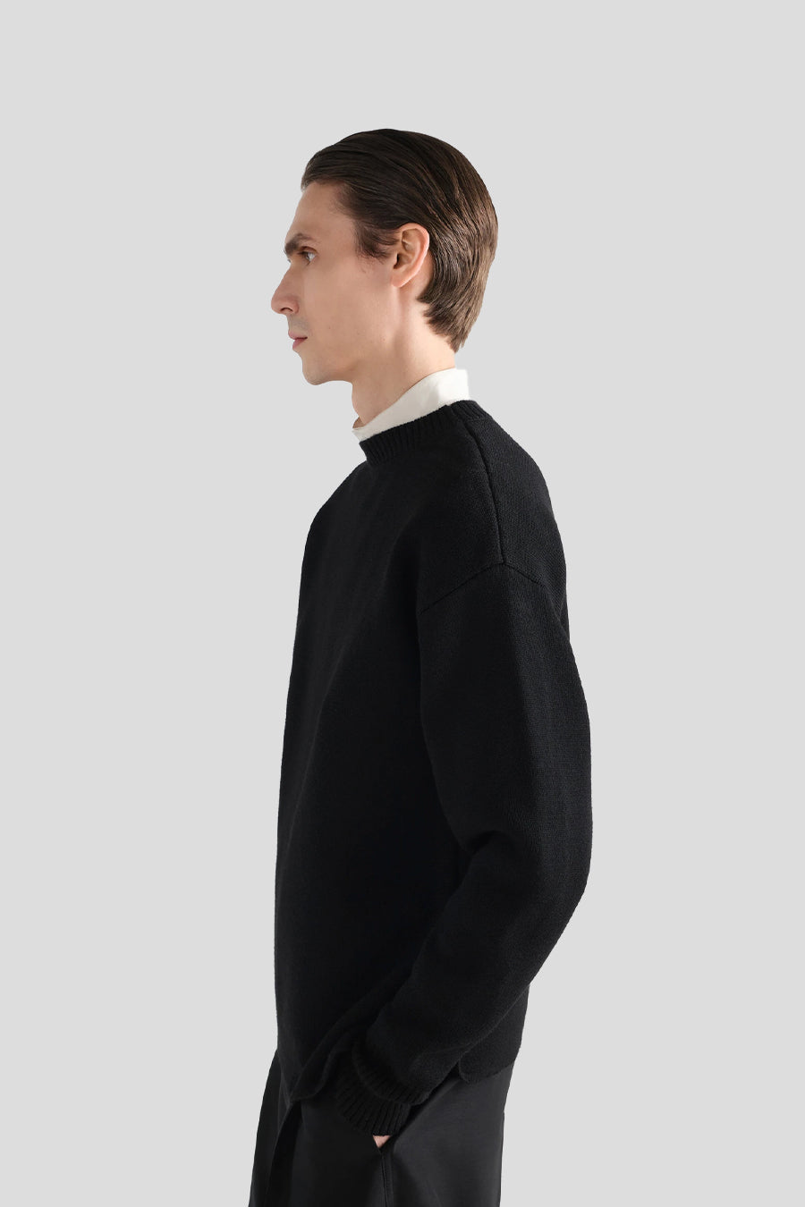 LEMAIRE - SWEATSHIRT BOAT NECK BLACK - LE LABO STORE