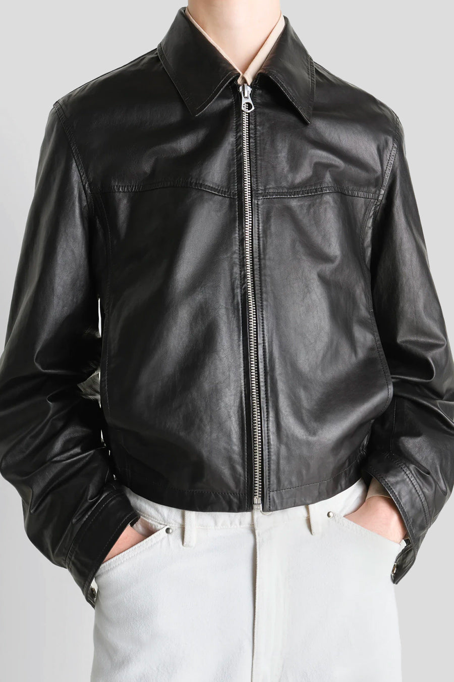 LEMAIRE - BLOUSON BIKER NOIR - LE LABO STORE