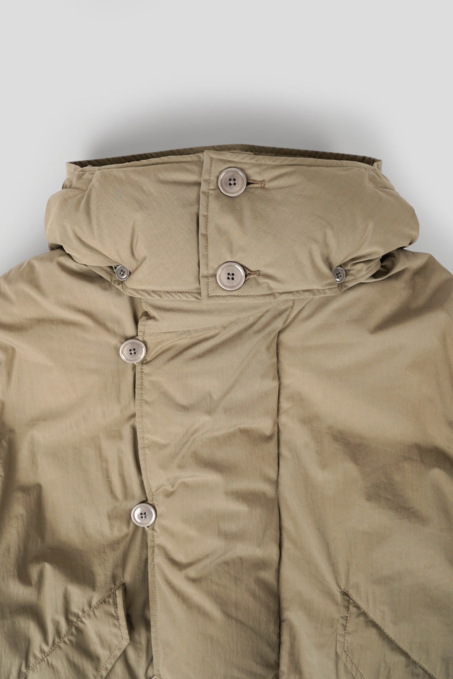 LEMAIRE - DESERT SAGE HOODED PUFFER - LE LABO STORE