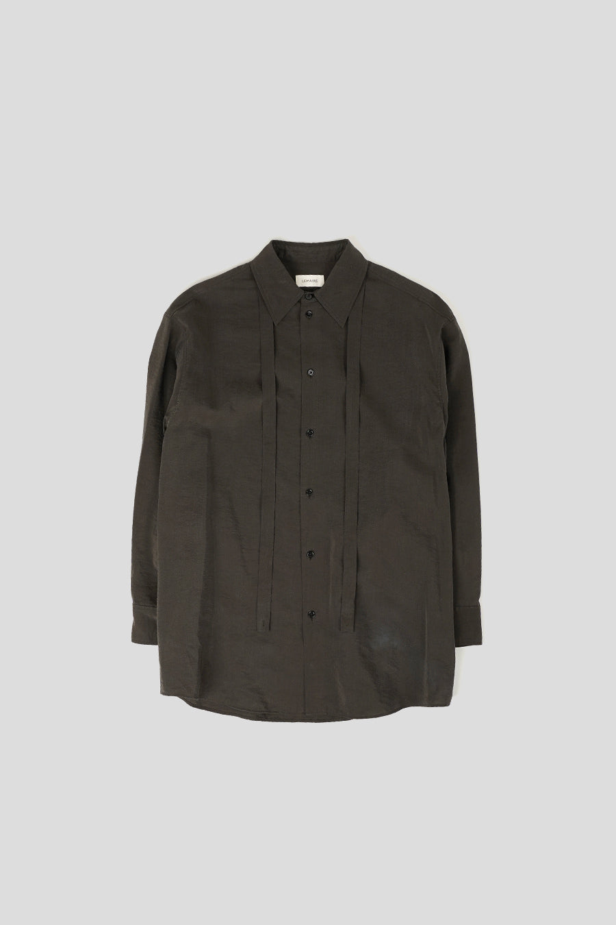 LEMAIRE - CHEMISE LONGUE À CRAVATE ESPRESSO FONCÉ - LE LABO STORE