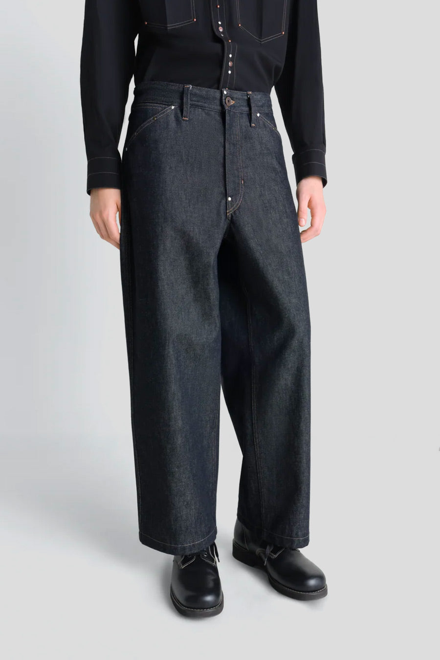 LEMAIRE - DENIM SLATE WIDE STUDS JEAN - LE LABO STORE