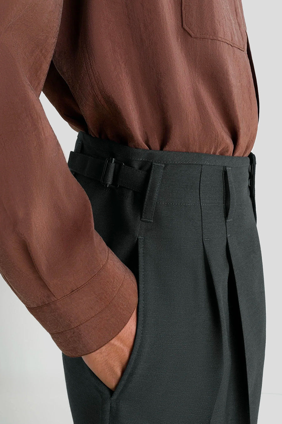 LEMAIRE - PANTALON PLEATED CHARBON - LE LABO STORE