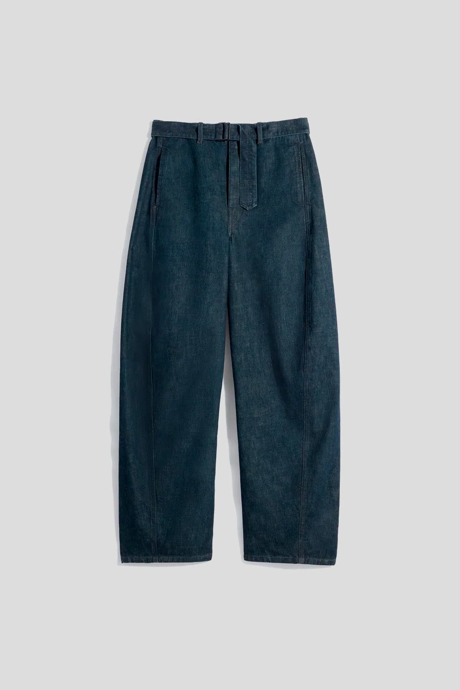 LEMAIRE - PANTALON TWISTED BELTED DENIM INDIGO - LE LABO STORE