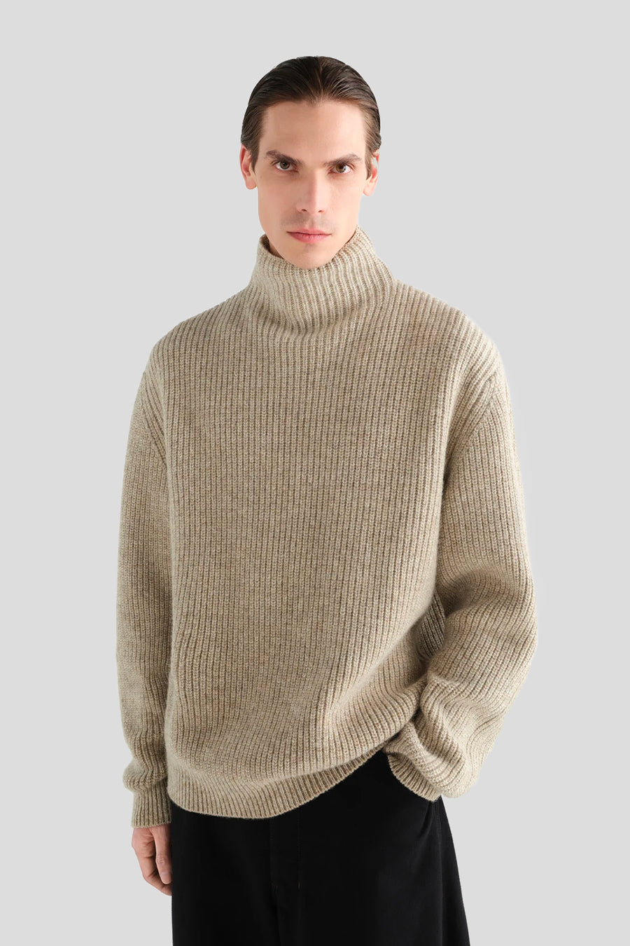 LEMAIRE - PULL HIGH NECK SWEATER BEIGE - LE LABO STORE