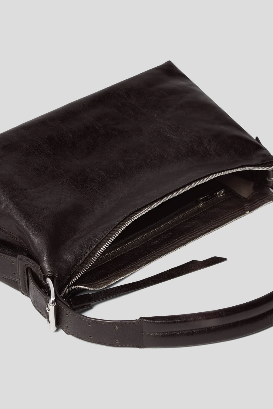 LEMAIRE - DARK CHOCOLATE BELTED BAGUETTE BAG - LE LABO STORE