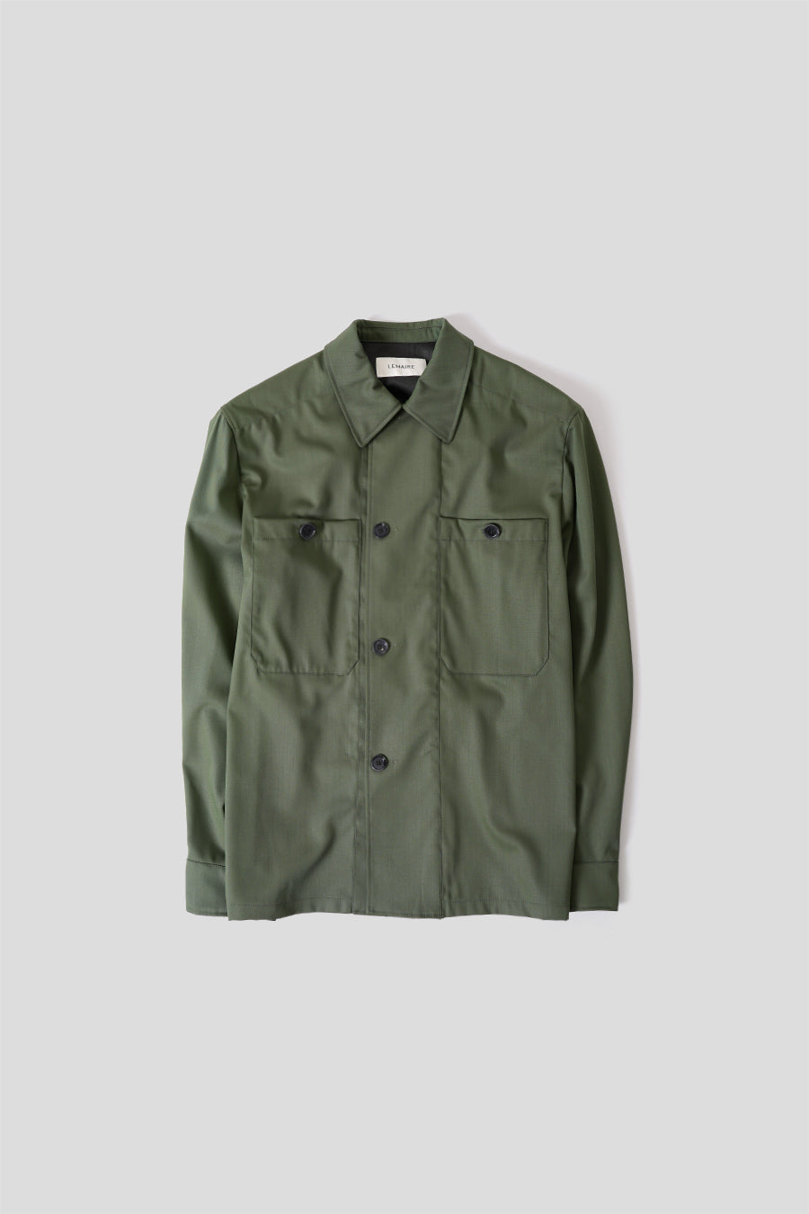 LEMAIRE - SURCHEMISE MILITAIRE SOUPLE VERT FUMÉ - LE LABO STORE