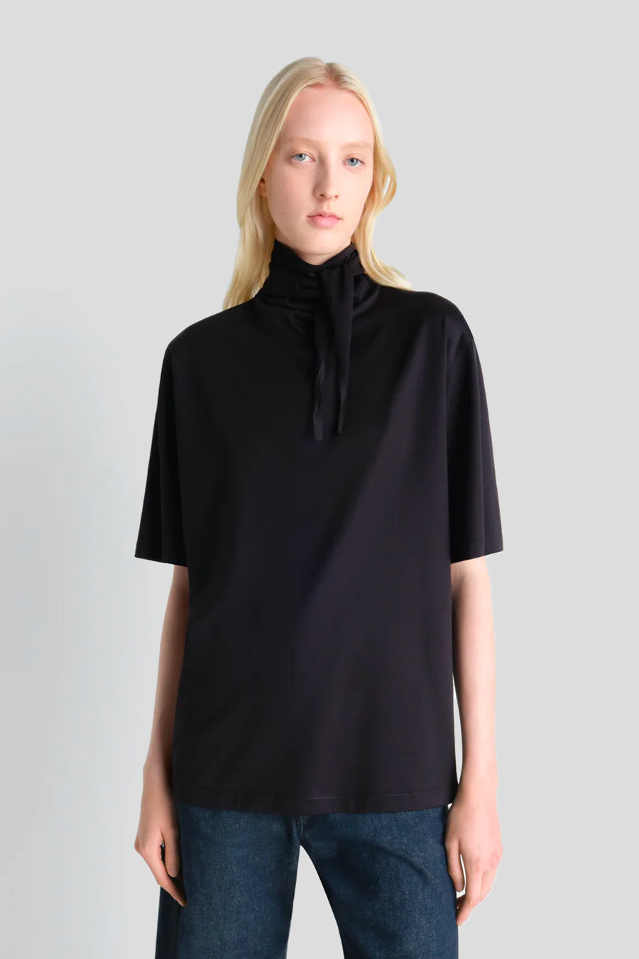 LEMAIRE - T-SHIRT FOULARD NOIR - LE LABO STORE