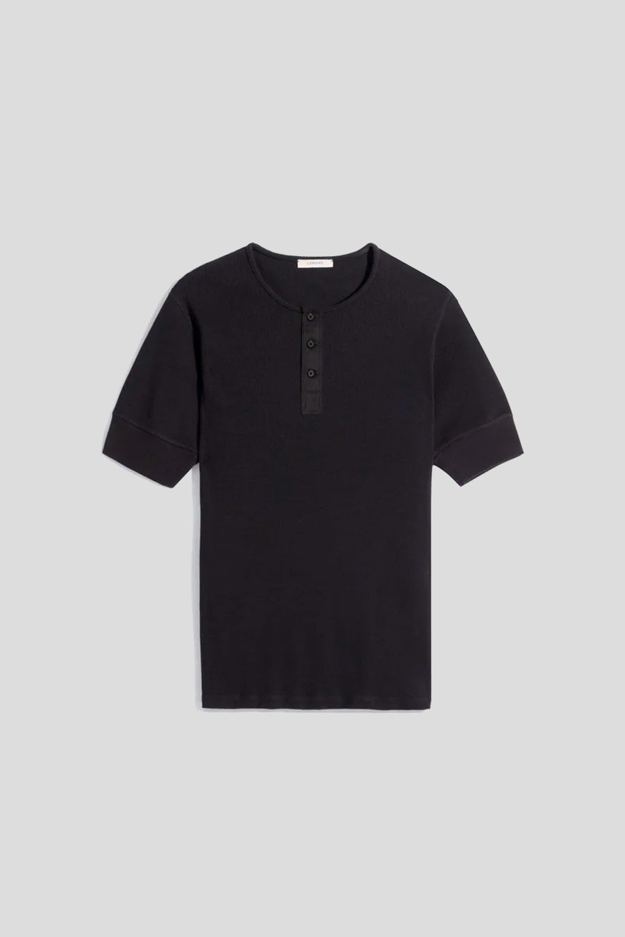 LEMAIRE - T-SHIRT RIB HENLEY NOIR - LE LABO STORE