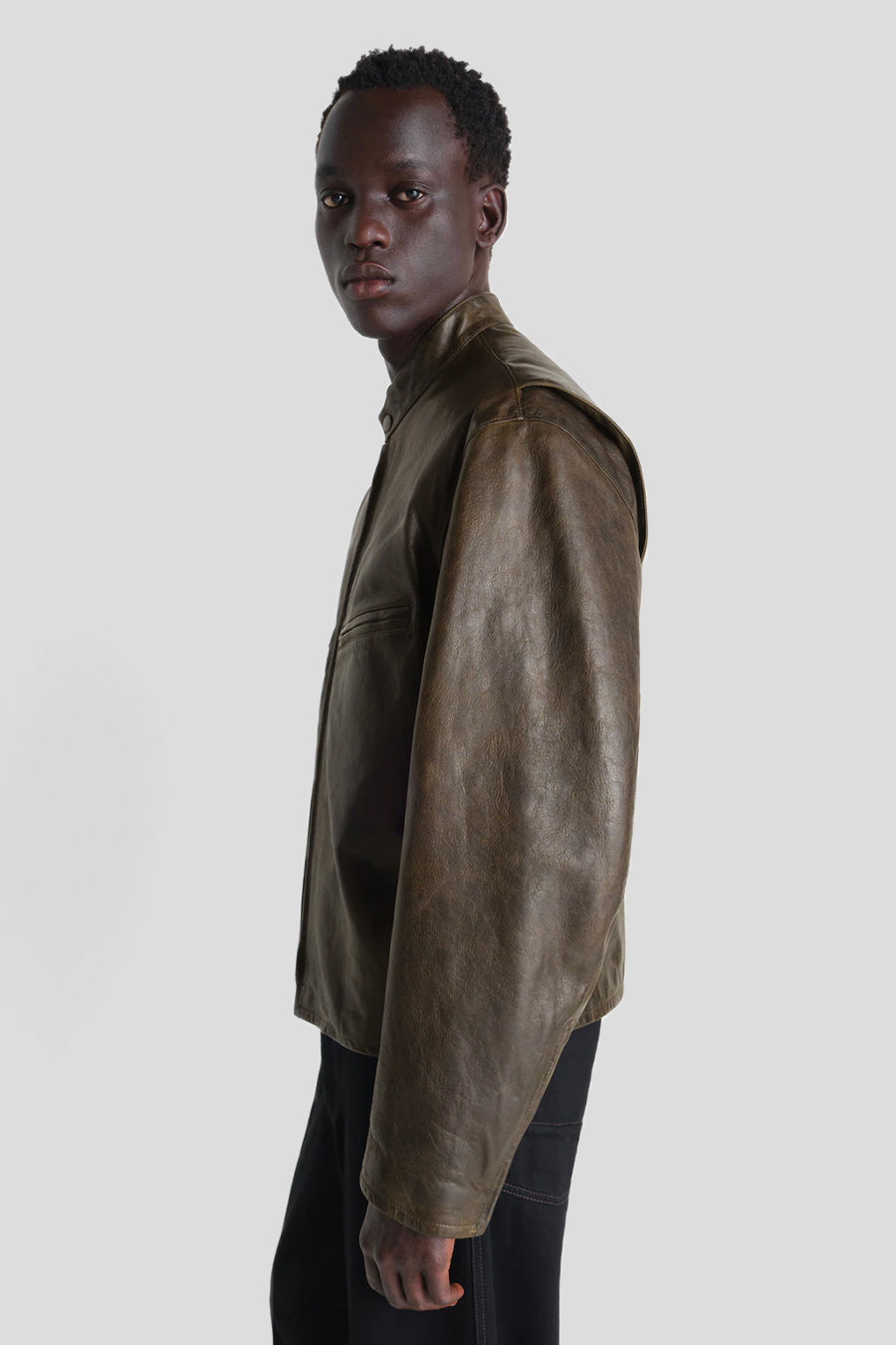 LEMAIRE - VESTE BOXY BIKER BRONZE - LE LABO STORE