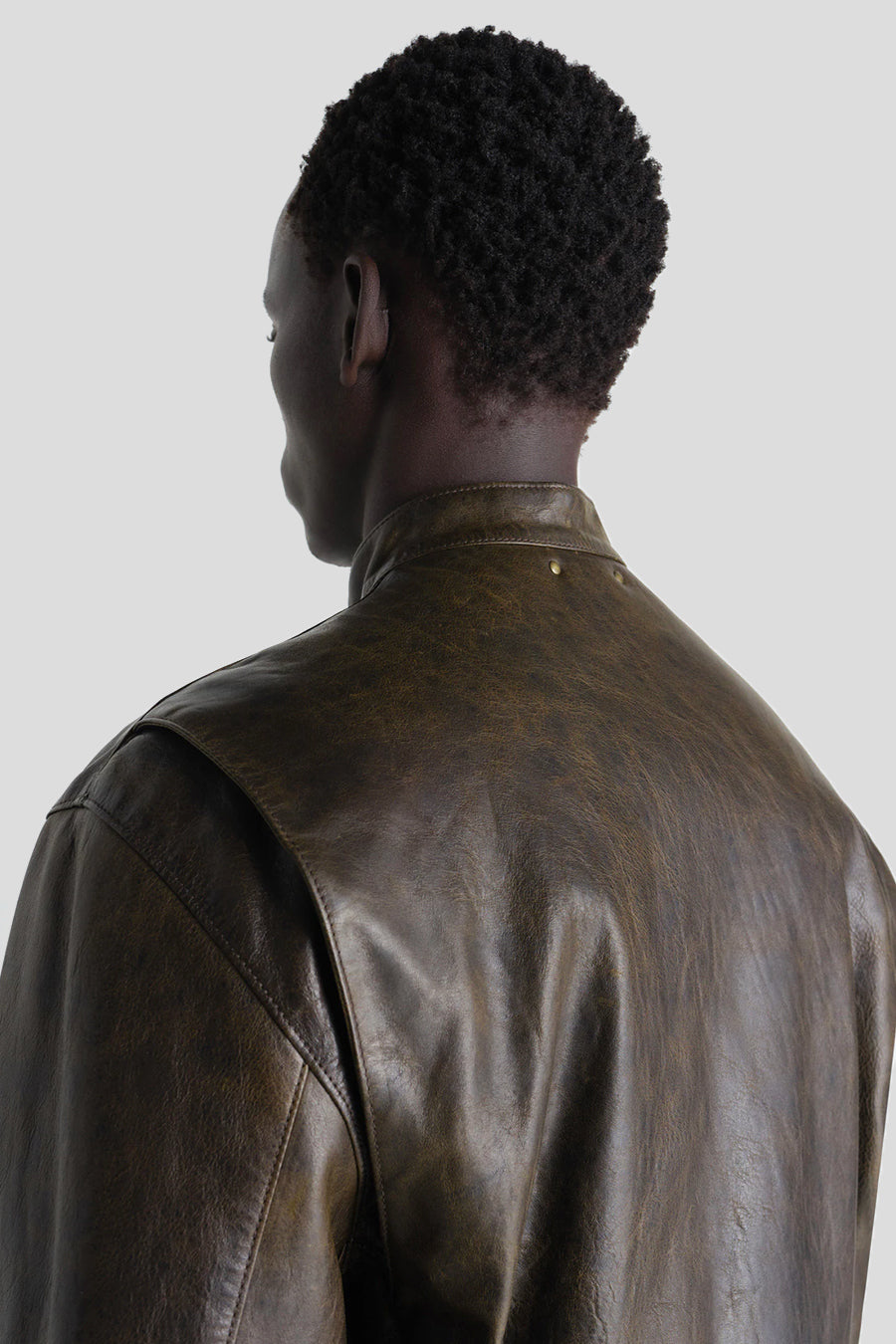 LEMAIRE - VESTE BOXY BIKER BRONZE - LE LABO STORE