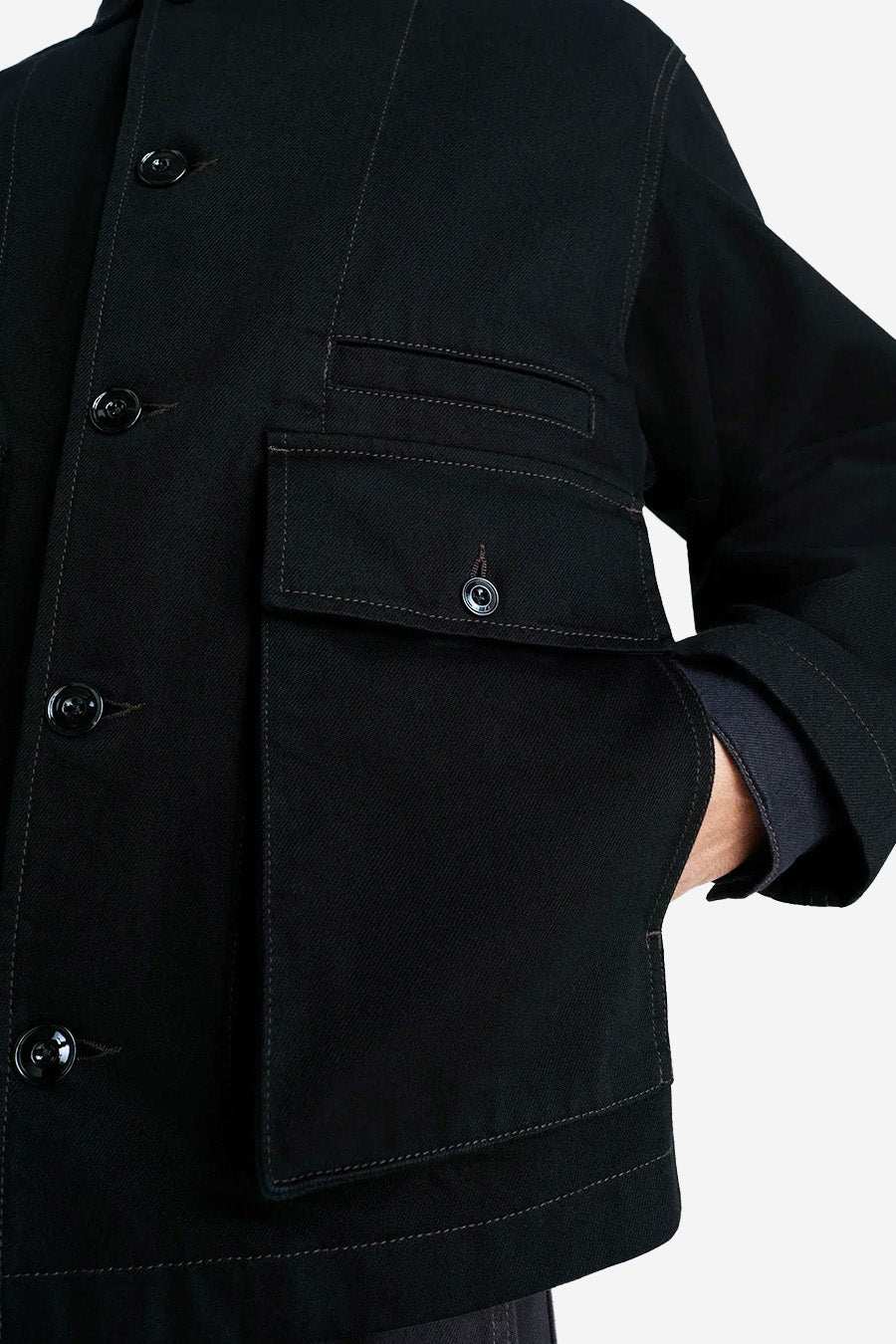 LEMAIRE - VESTE BOXY NOIRE - LE LABO STORE