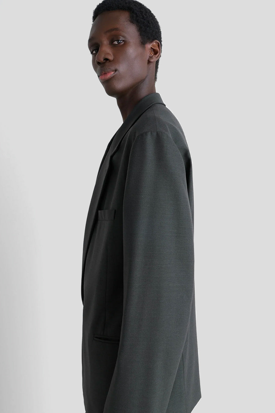 LEMAIRE - VESTE TAILLEUR À DOUBLE BOUTONNAGE GRIS FONCÉ - LE LABO STORE