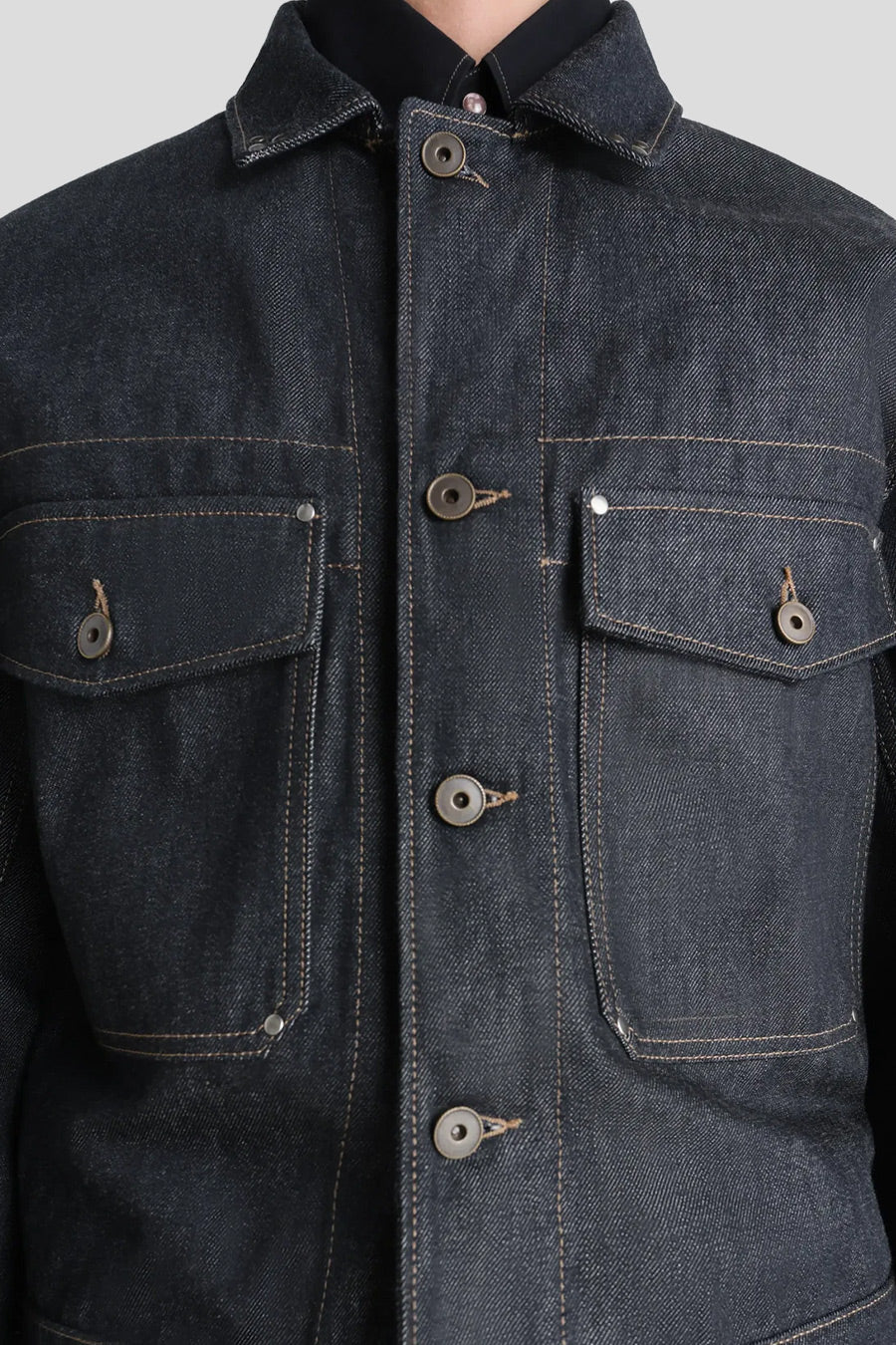 LEMAIRE - VESTE TRUCKER STUDS SLATE - LE LABO STORE