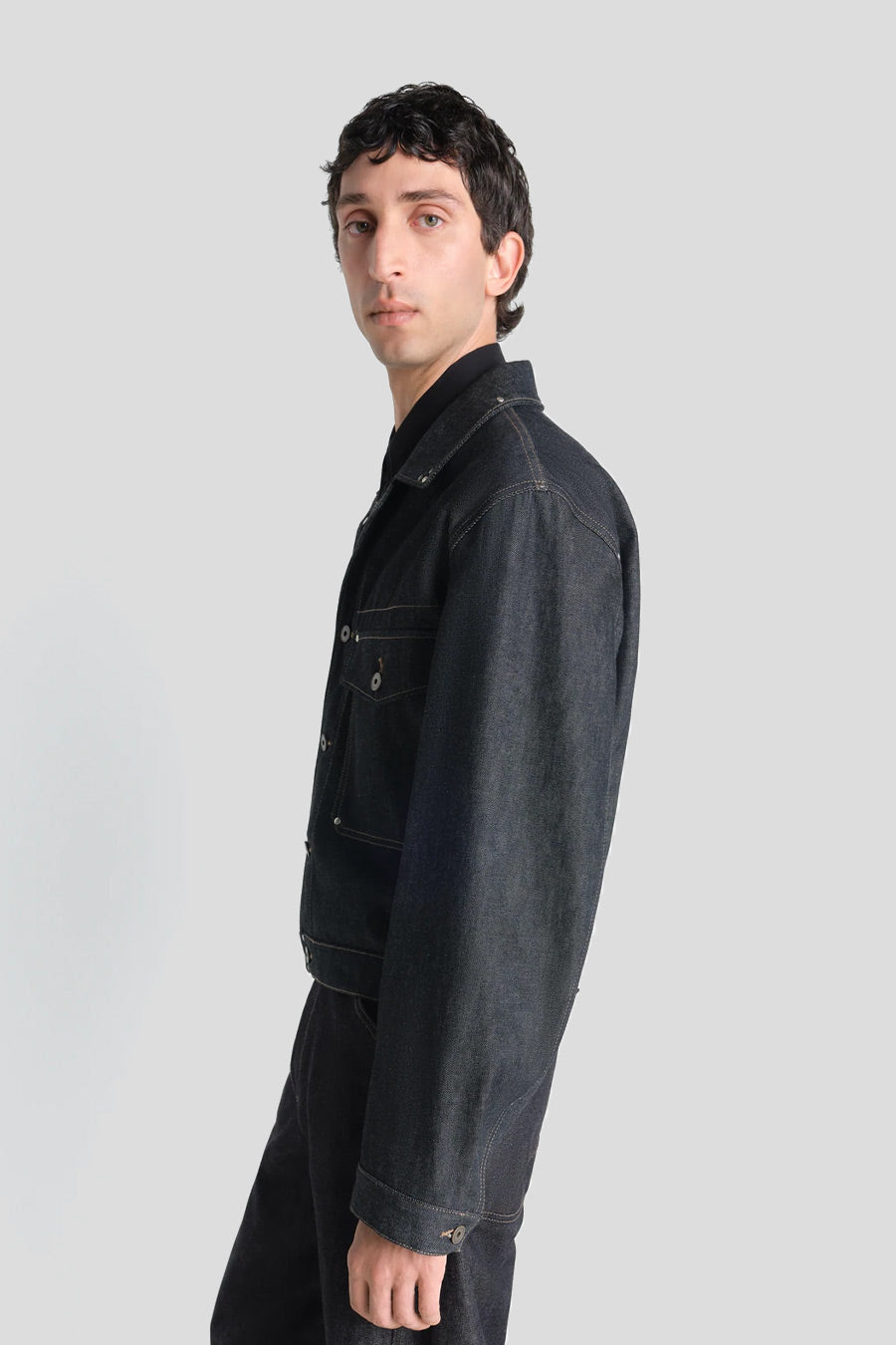 LEMAIRE - VESTE TRUCKER STUDS SLATE - LE LABO STORE