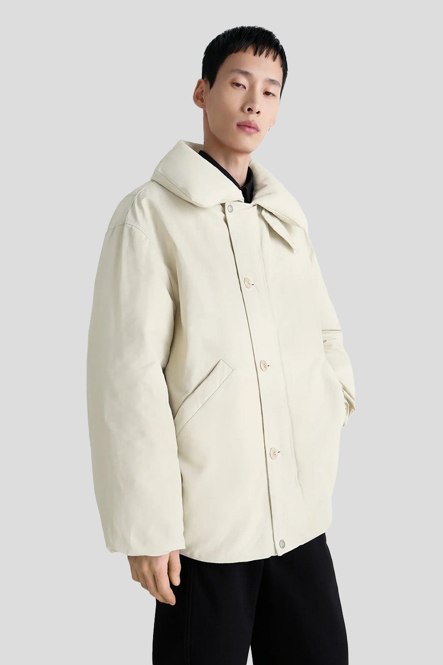 LEMAIRE - DOUDOUNE MATELASSÉE BLANC CASSÉ - LE LABO STORE