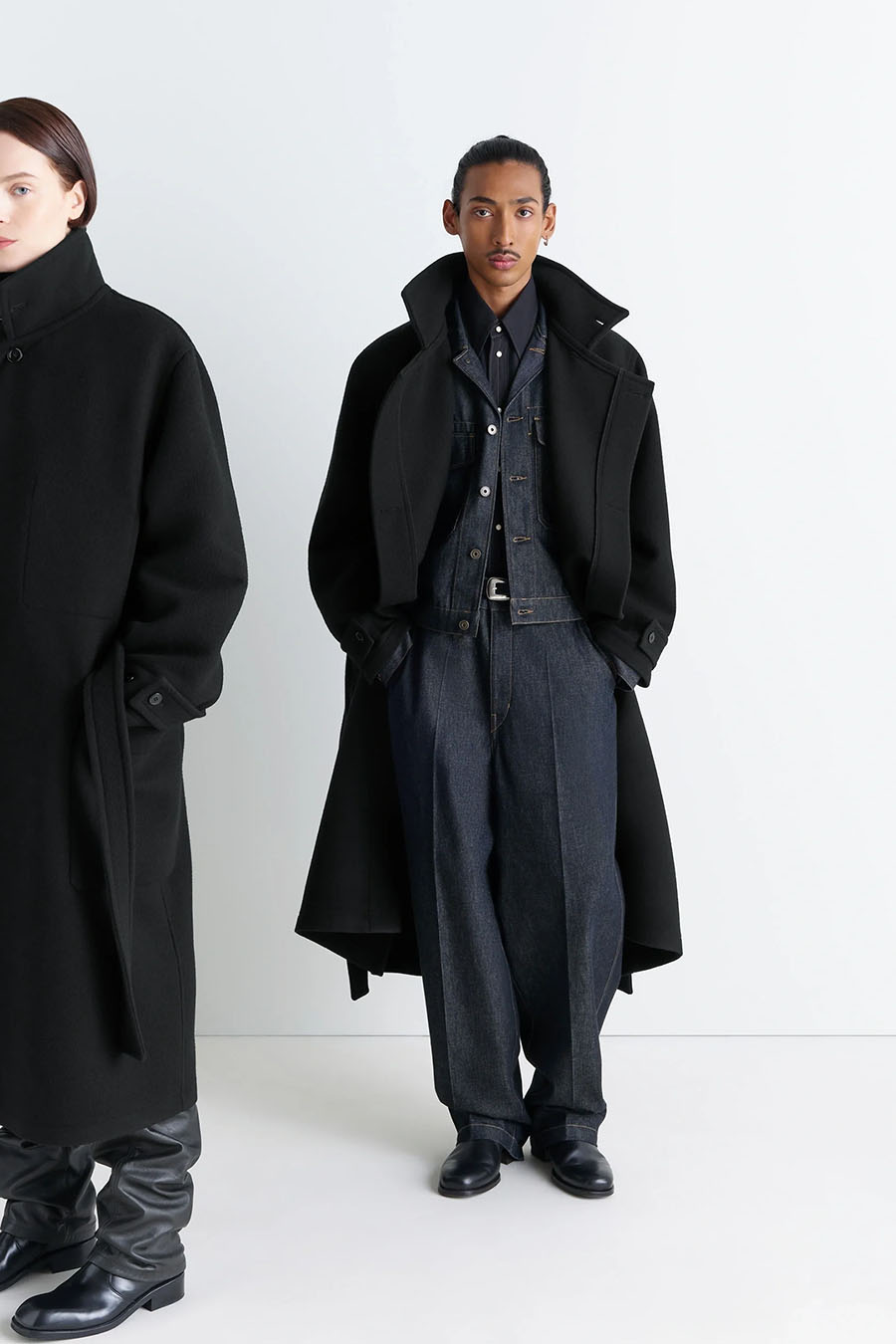 【OURs モーガン着用】 LEMAIRE 「WRAP COAT BLACK」 Lemaire Wrap Coat - Black | Garmentory