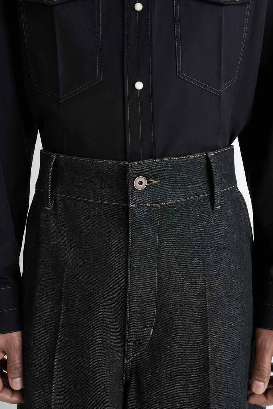 LEMAIRE - PANTALON MAXI BARREL WORKWEAR GRIS FONCÉ - LE LABO STORE