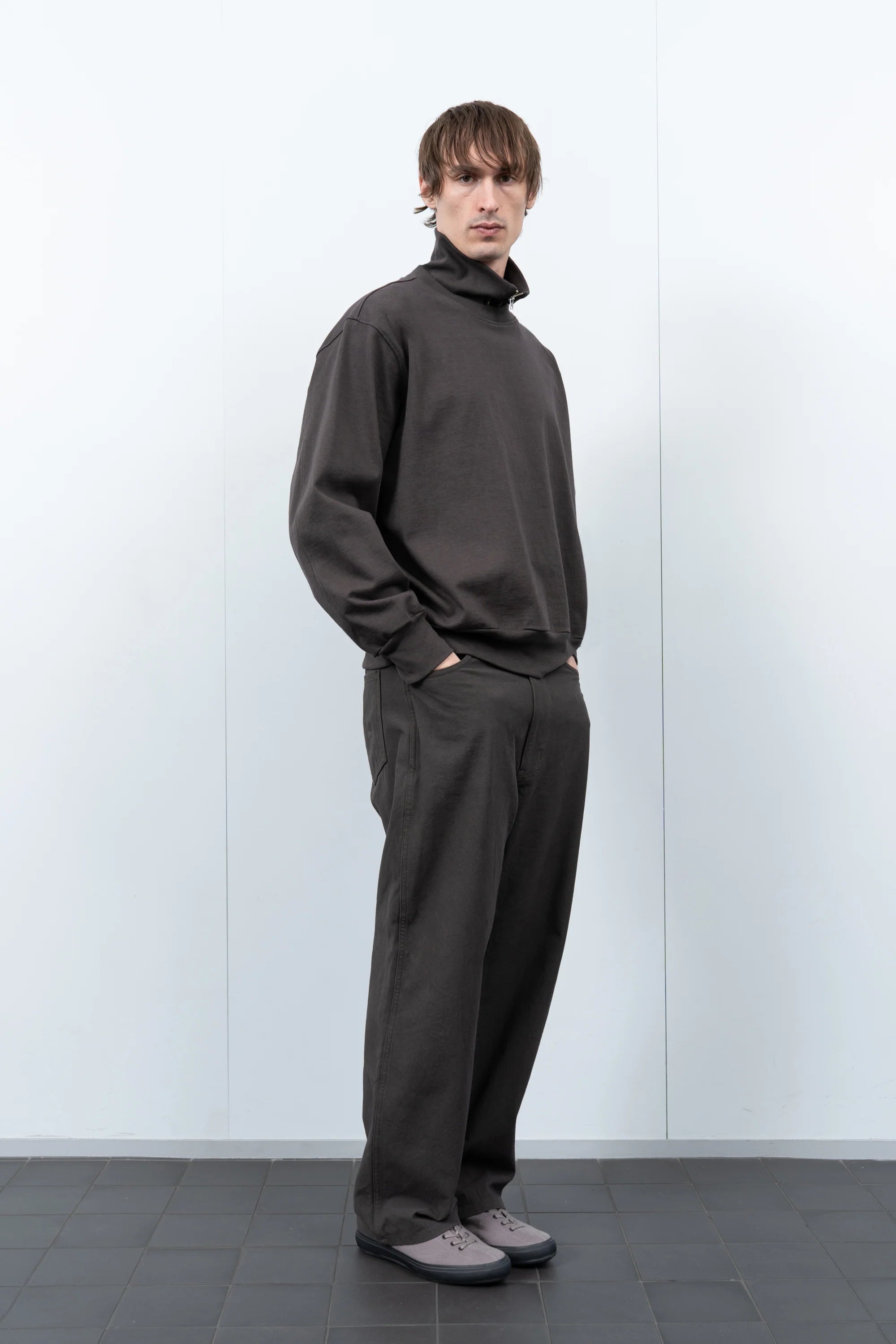 LADY WHITE CO - PULL À FERMETURE ÉCLAIR 1/4 TIMBER - LE LABO STORE