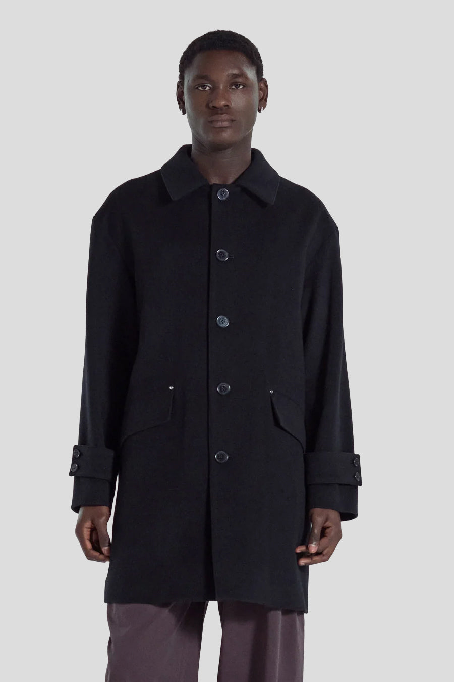 MACKINTOSH - DUNKELD RUBBERISED 3/4 COAT BLACK - LE LABO STORE