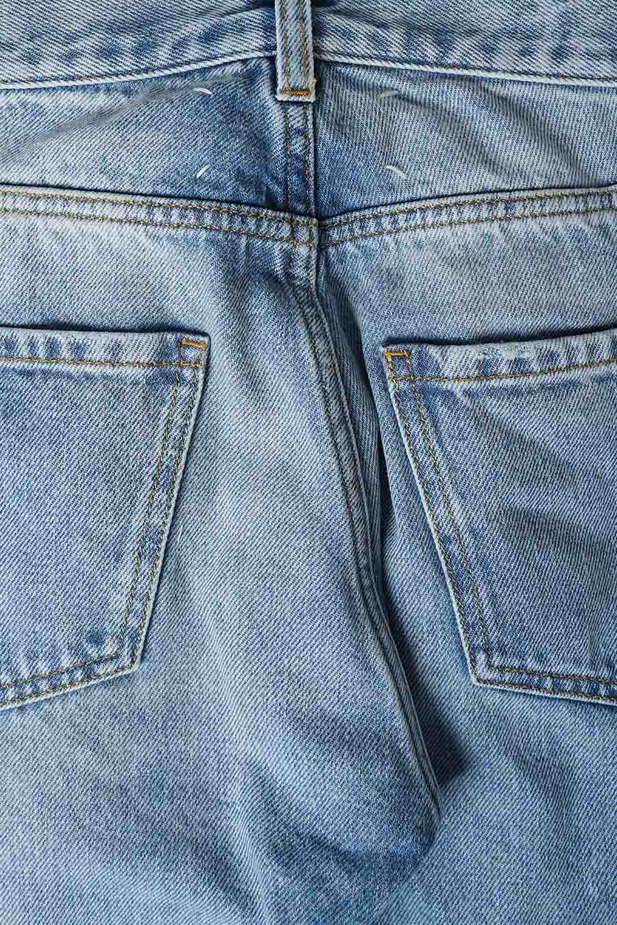 Maison Margiela - JEAN DROIT À POCHES CONTRASTÉES BLEU - LE LABO STORE