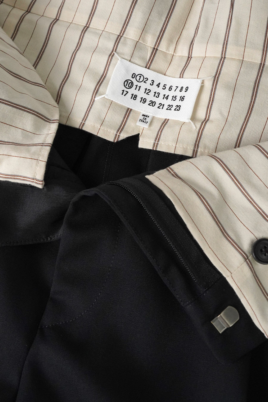 Maison Margiela - SHORT AJUSTÉ EN LAINE NOIR - LE LABO STORE