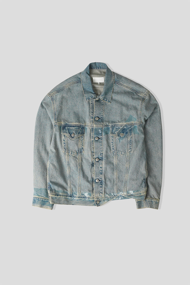 Maison Margiela - LIGHT BLUE DENIM TAPED JACKET - LE LABO STORE