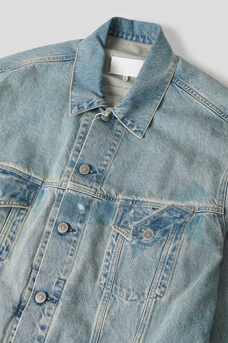 Maison Margiela - LIGHT BLUE DENIM TAPED JACKET - LE LABO STORE