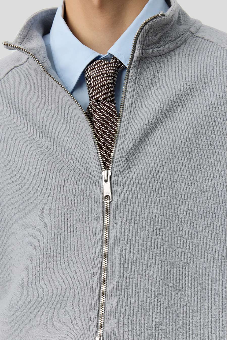 mfpen - GREY LEISURE ZIP UP CARDIGAN - LE LABO STORE