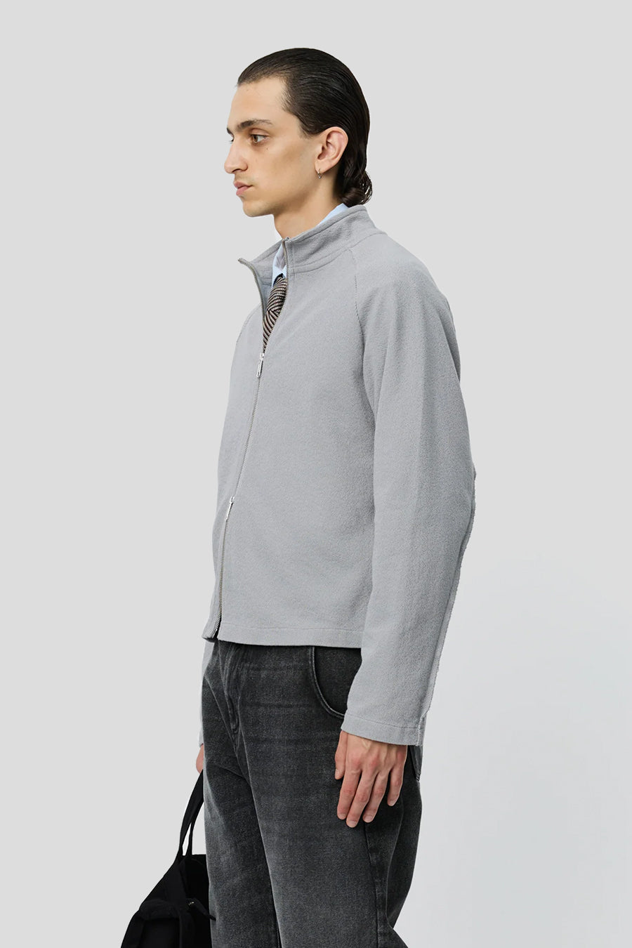 mfpen - PULL ZIPPÉ LEISURE ZIP UP GRIS - LE LABO STORE