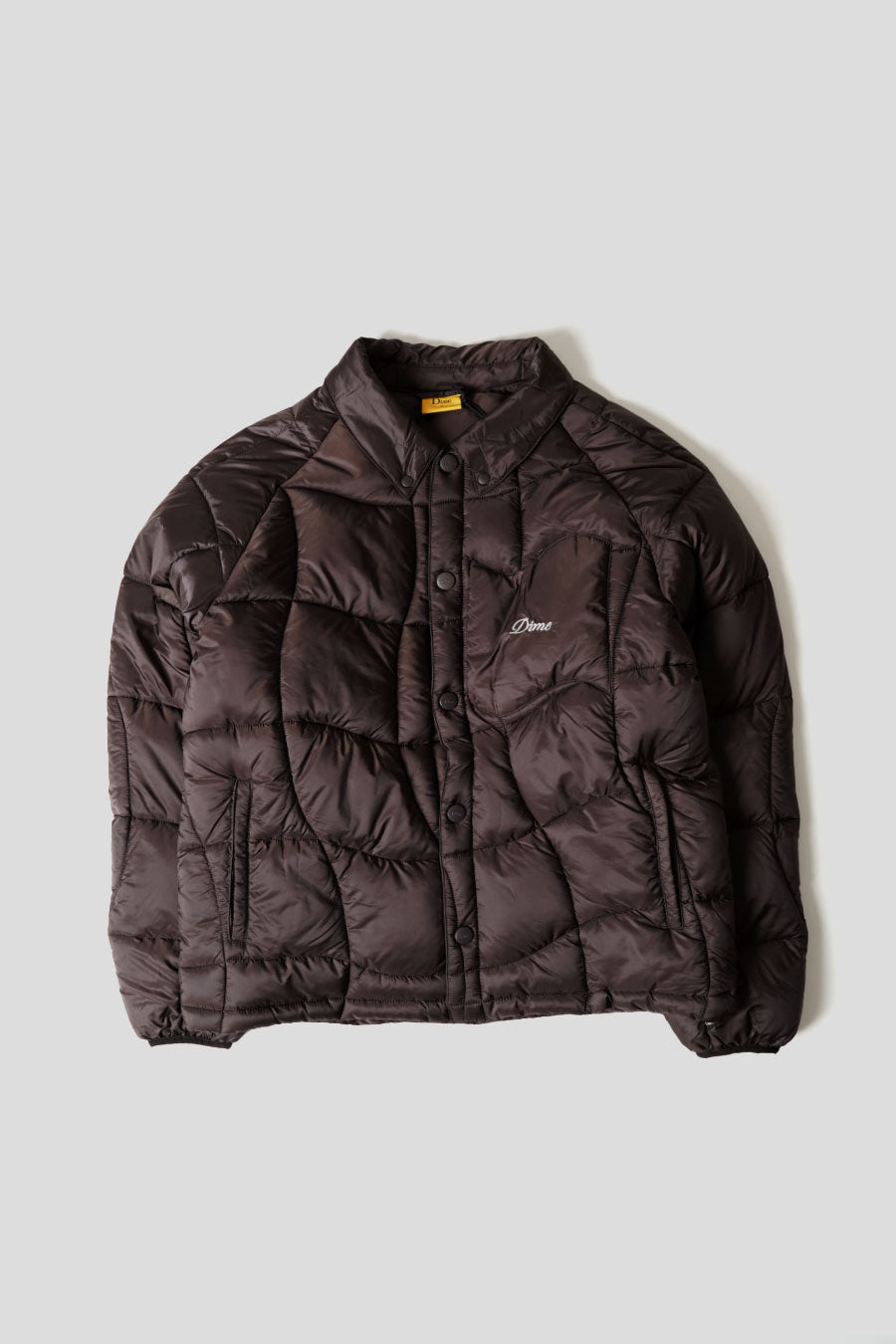 Dime - MIDWEIGHT WAVE PUFFER JACKET BROWN - LE LABO STORE