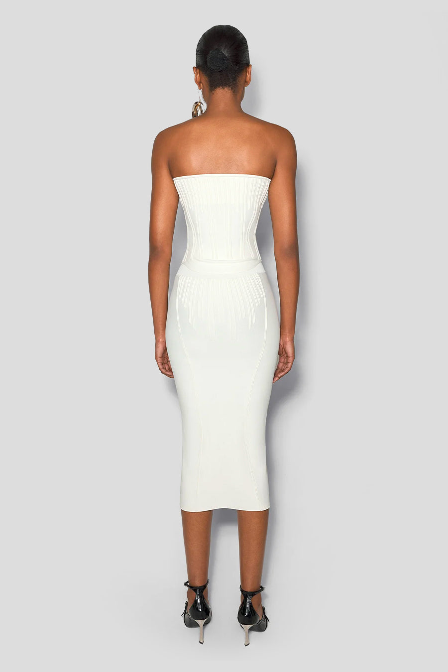 MUGLER - OFF-WHITE BONING DETAIL KNIT BUSTIER LE LABO STORE MUGLER - OFF-WHITE BONING DETAIL KNIT BUSTIER LE LABO STORE