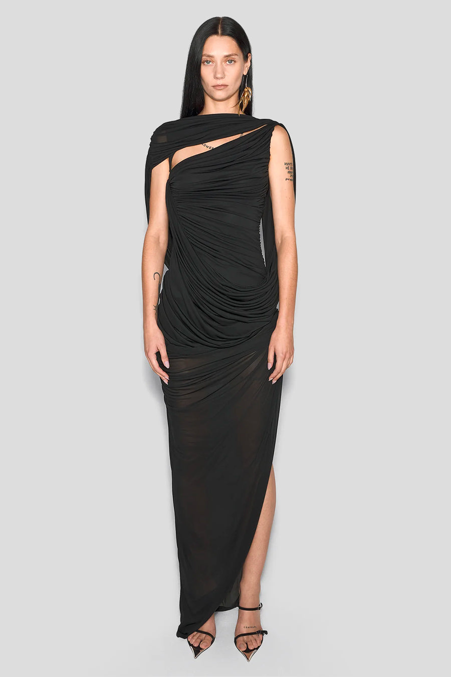 Drapery Robe MUGLER - ROBE DRAPED BACKLESS GOWN NOIRE – LE LABO STORE