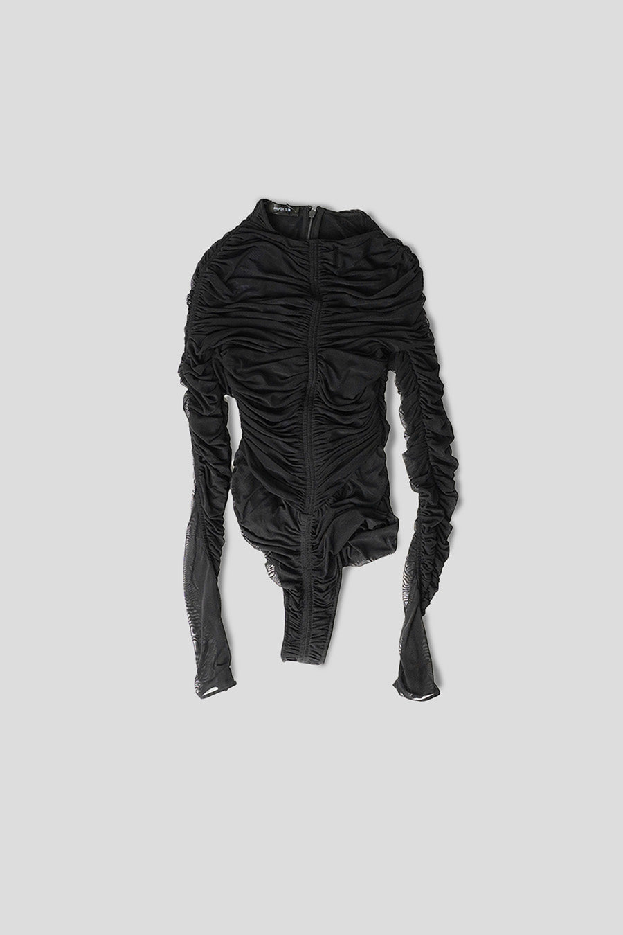 MUGLER - BLACK RUCHED BODYSUIT - LE LABO STORE