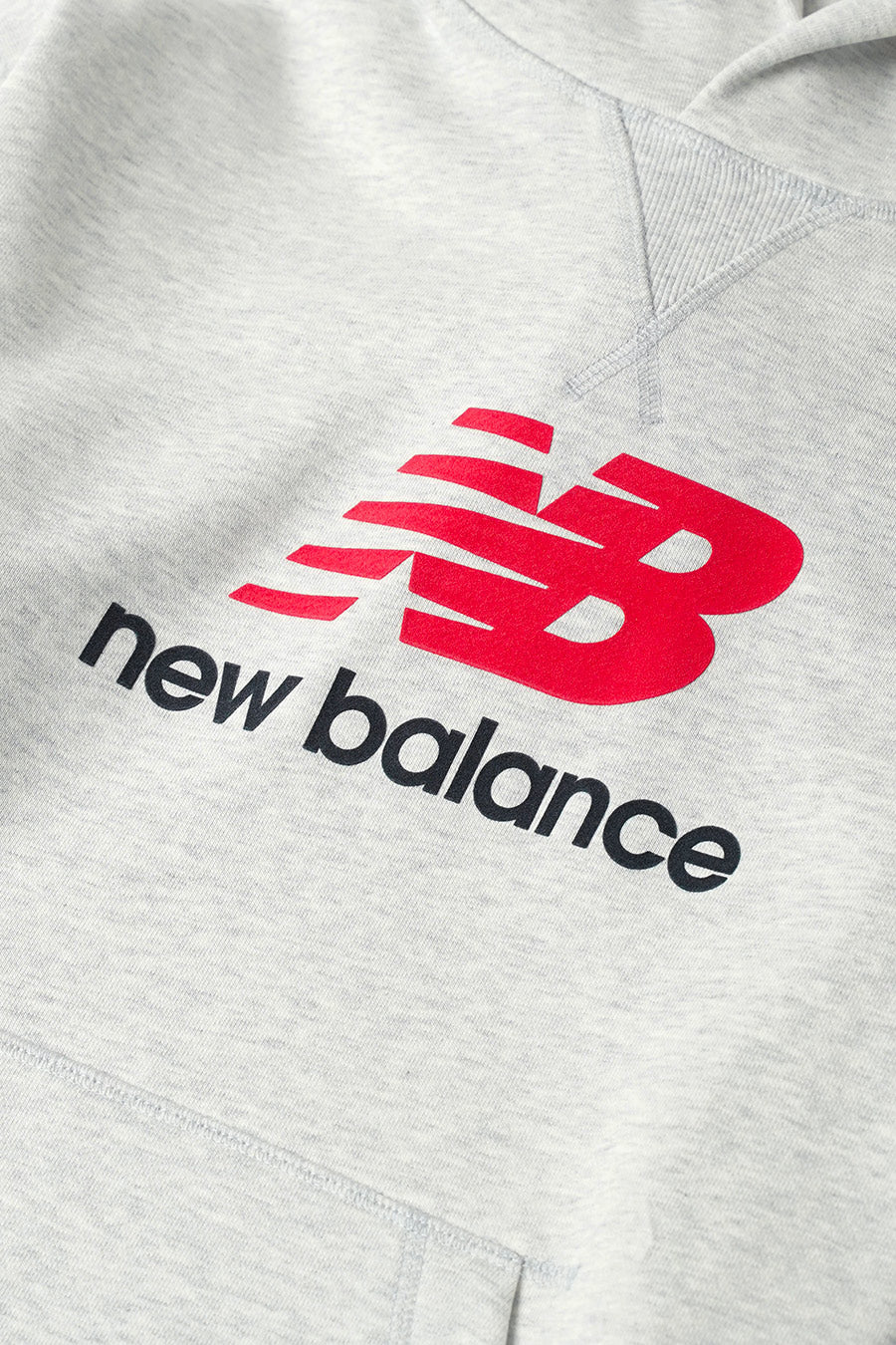 NEW BALANCE - HOODIE ATHLETICS FRENCH TERRY LOGO GRIS - LE LABO STORE