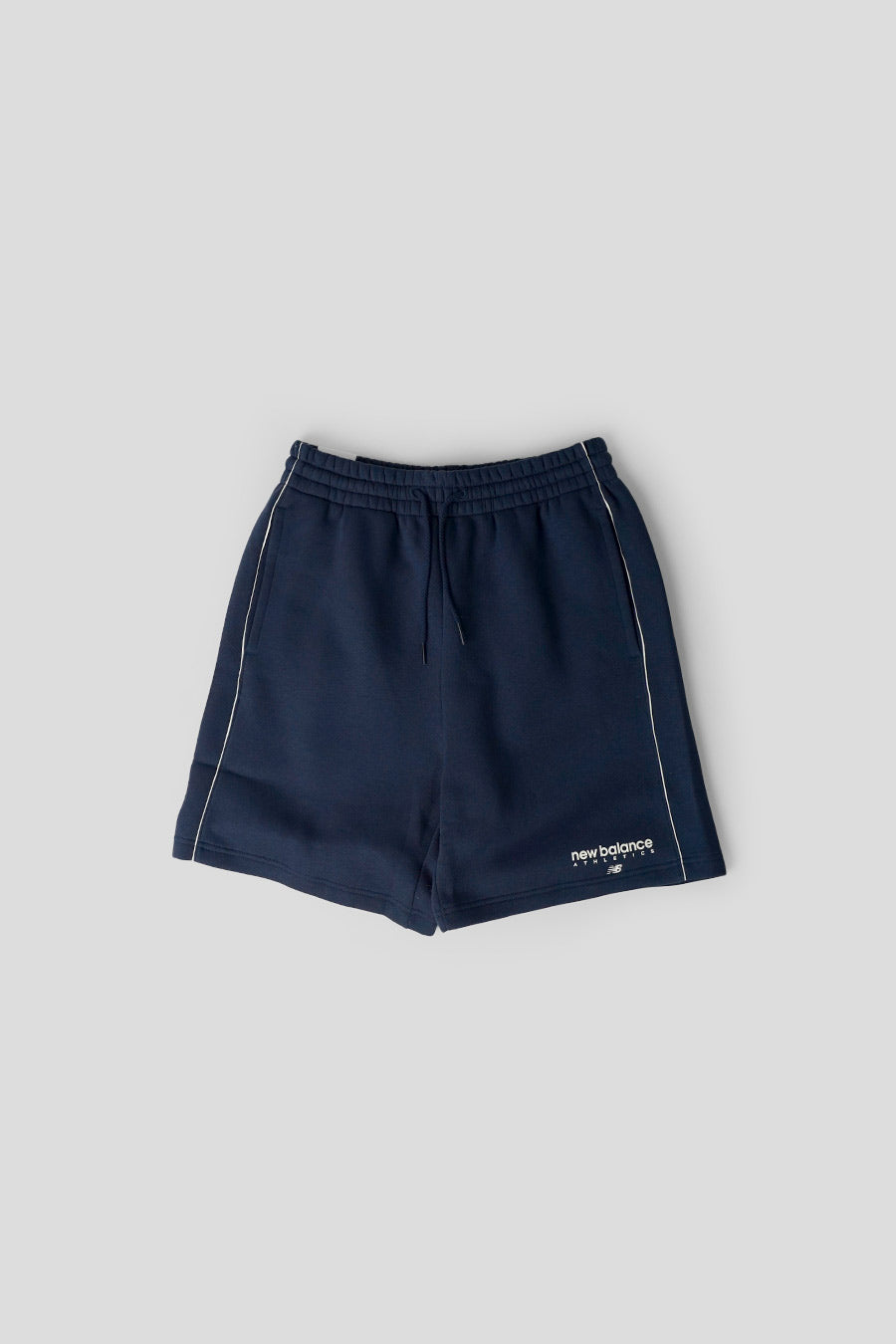 NEW BALANCE - NAVY TRACKSIDE FLEECE SHORT - LE LABO STORE