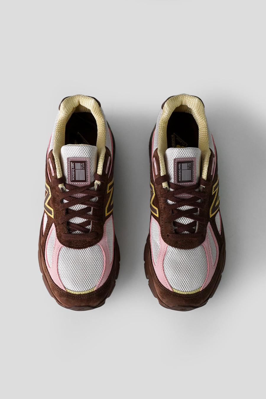NEW BALANCE - PUMPERNICKEL, PINK CHALK AND ALABASTER 990V4 MADE IN USA SNEAKERS - LE LABO STORE