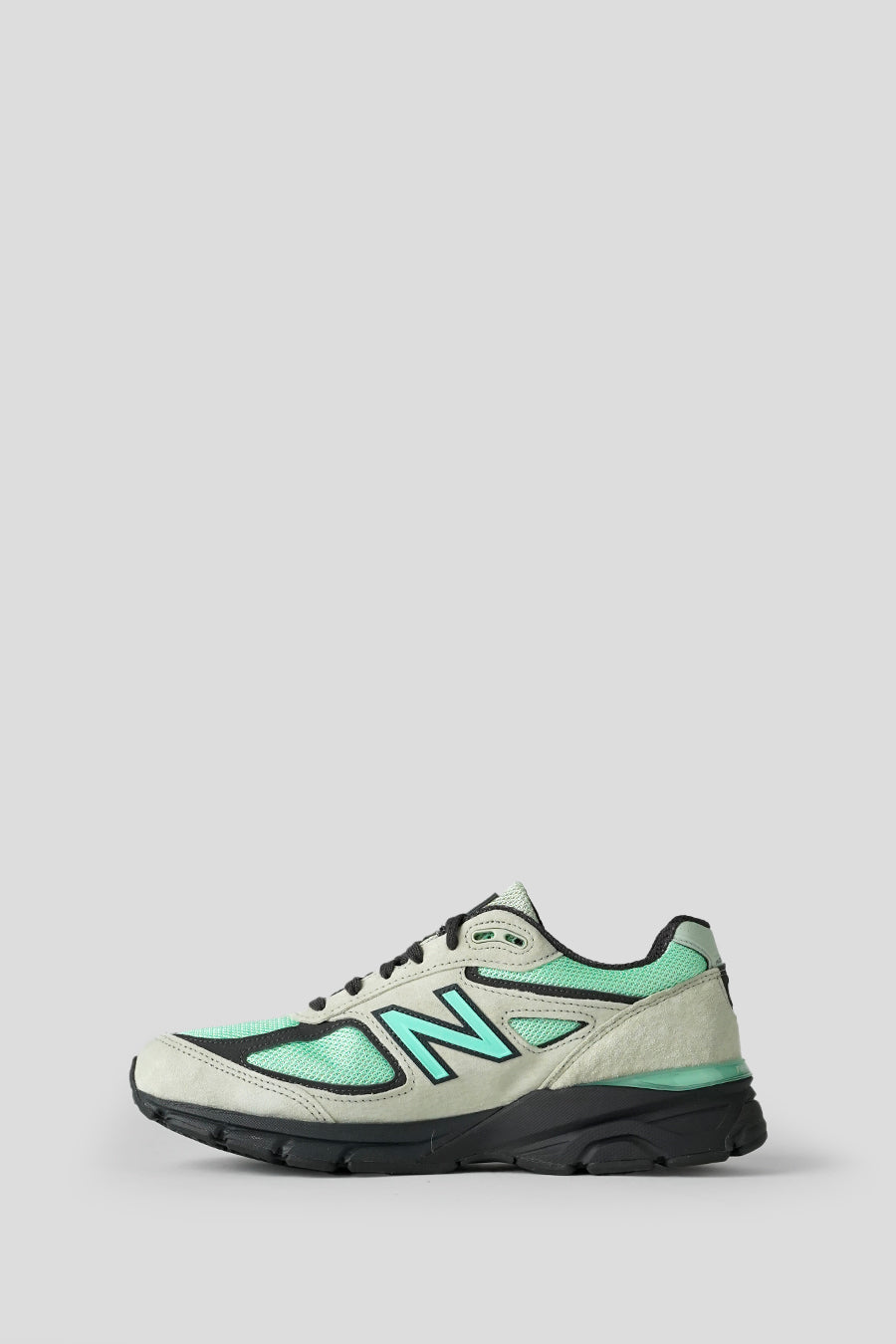 NEW BALANCE - SILVER MOSS, BRIGHT MINT AND BLACK CEMENT 990V4 MADE IN USA SNEAKERS - LE LABO STORE