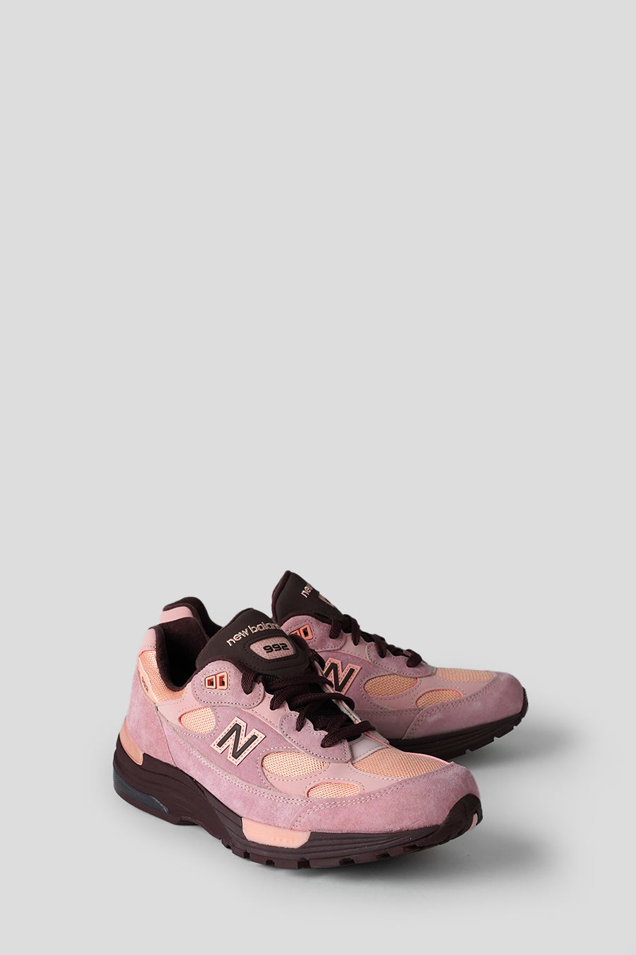 NEW BALANCE - PINK CHALK, PINK LEMONADE AND CHERRY LEATHER 992 MADE IN USA SNEAKERS - LE LABO STORE
