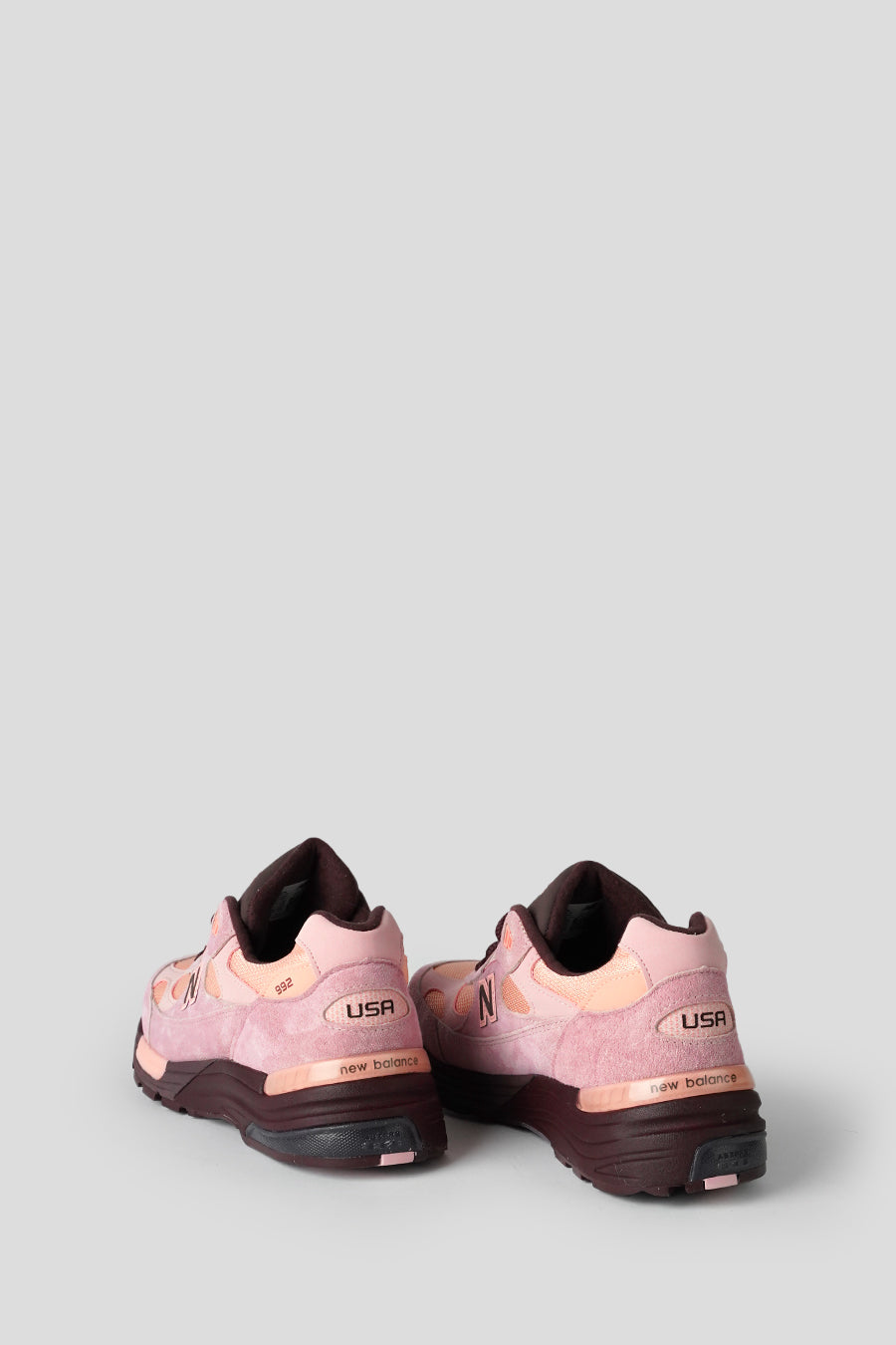 NEW BALANCE - PINK CHALK, PINK LEMONADE AND CHERRY LEATHER 992 MADE IN USA SNEAKERS - LE LABO STORE