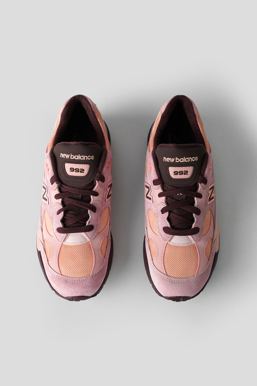 NEW BALANCE - PINK CHALK, PINK LEMONADE AND CHERRY LEATHER 992 MADE IN USA SNEAKERS - LE LABO STORE