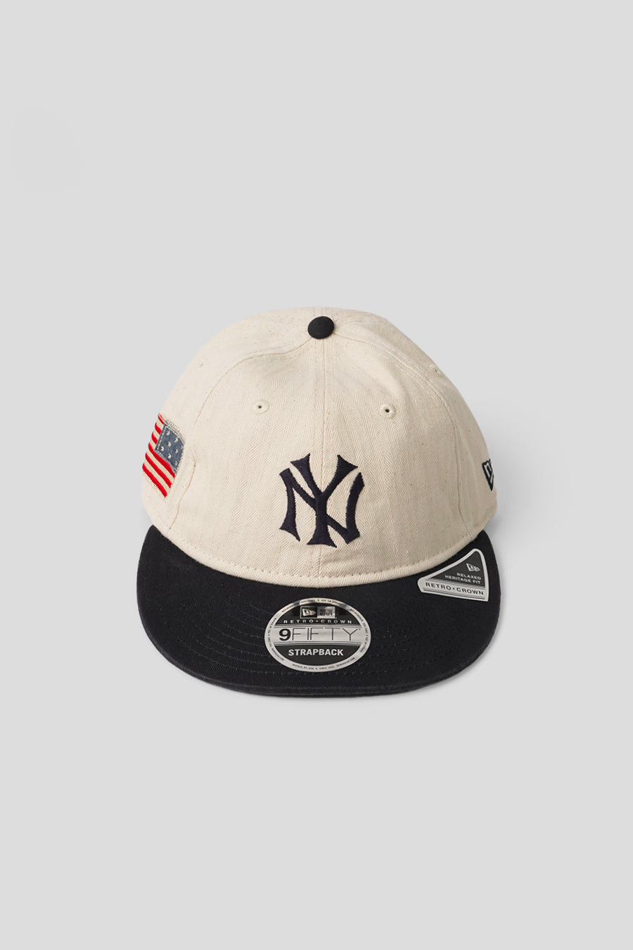 NEW ERA - CASQUETTE 9FIFTY NEW YORK METS MLB AMERICANA HERRINGBONE BLANCHE ET NOIRE - LE LABO STORE